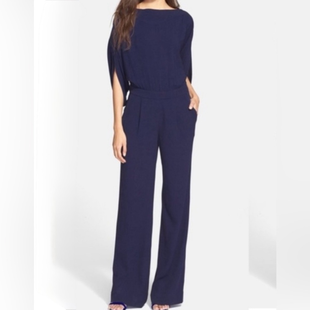 Diane Von Furstenberg Dezi Jumpsuit Cobalt Blue One Piece Size 4 - Picture 14 of 14